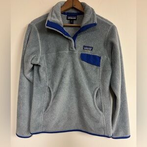Patagonia Women’s Synchilla Snap-T Fleece Pullover Gray/ Purple Size S